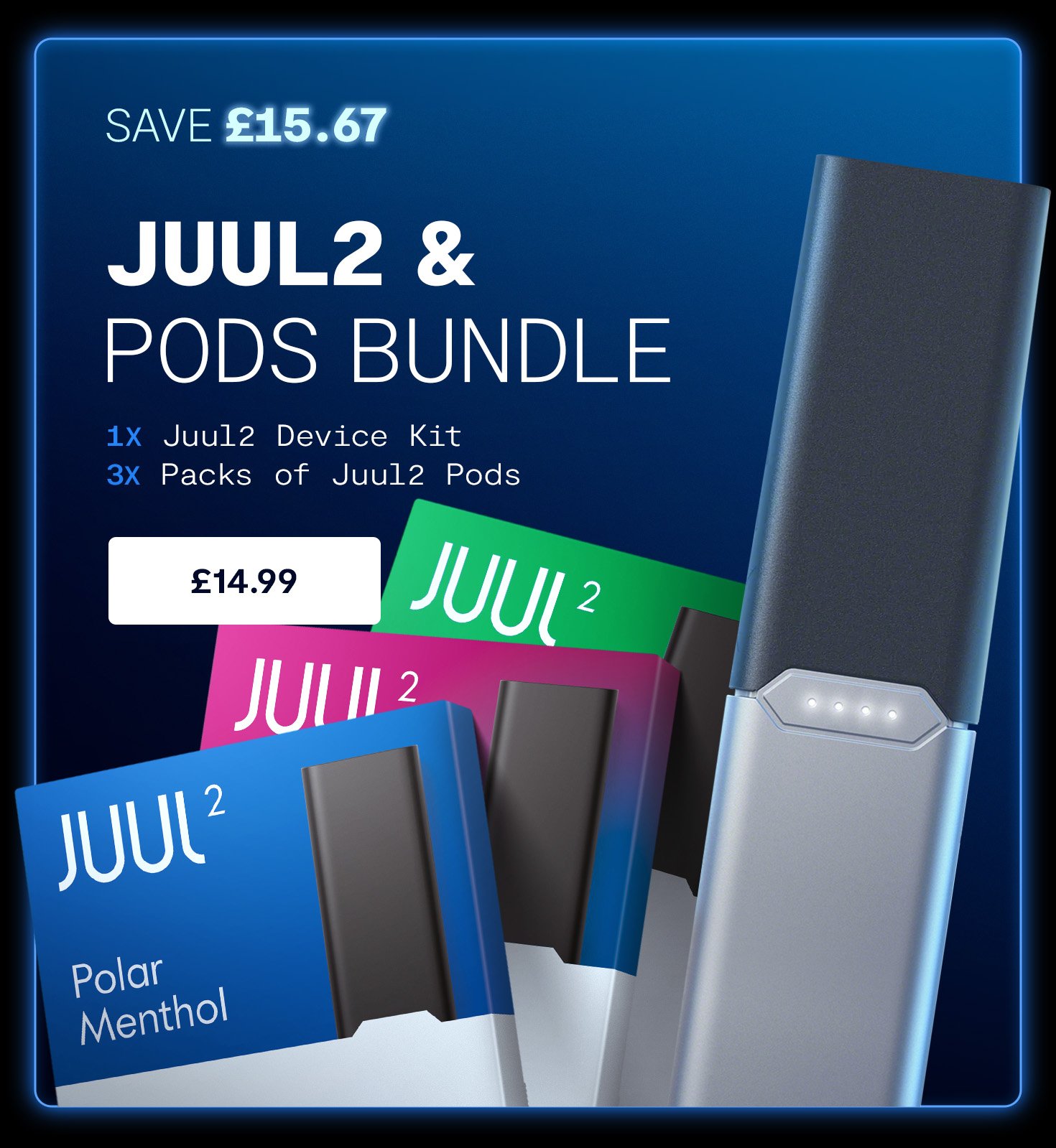 JUUL2 + 3 Packs of JUUL2 Pods for £14.99